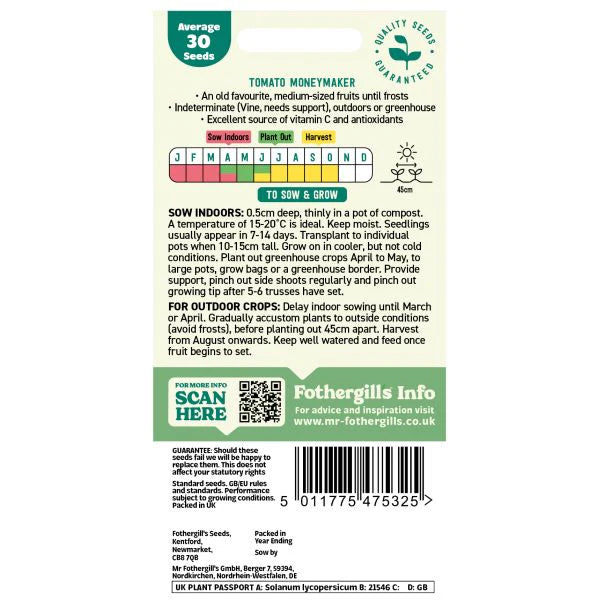 Mr Fothergills Tomato “Moneymaker” Seeds